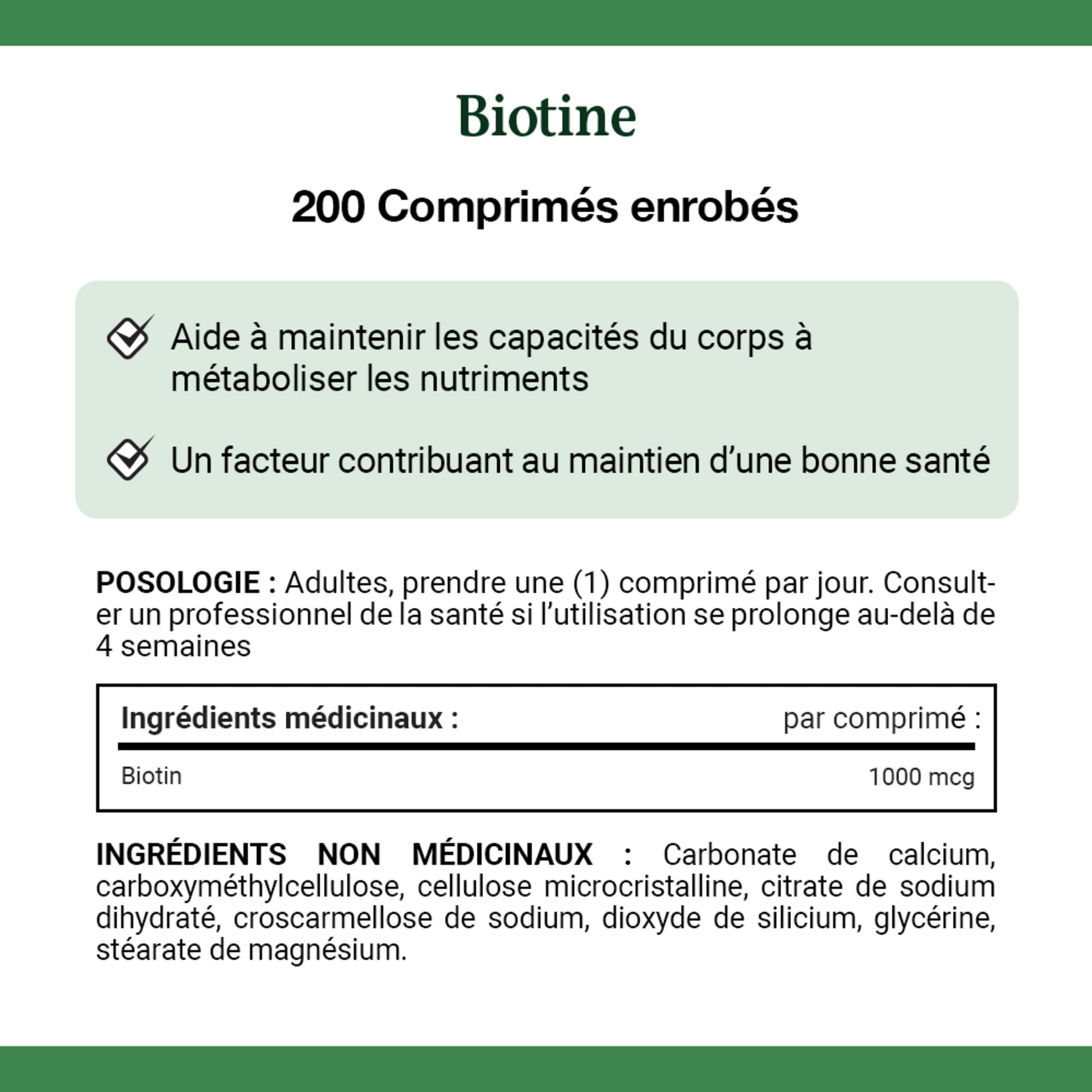 Biotin, 1000 mcg, Value Size, Coated Tablets