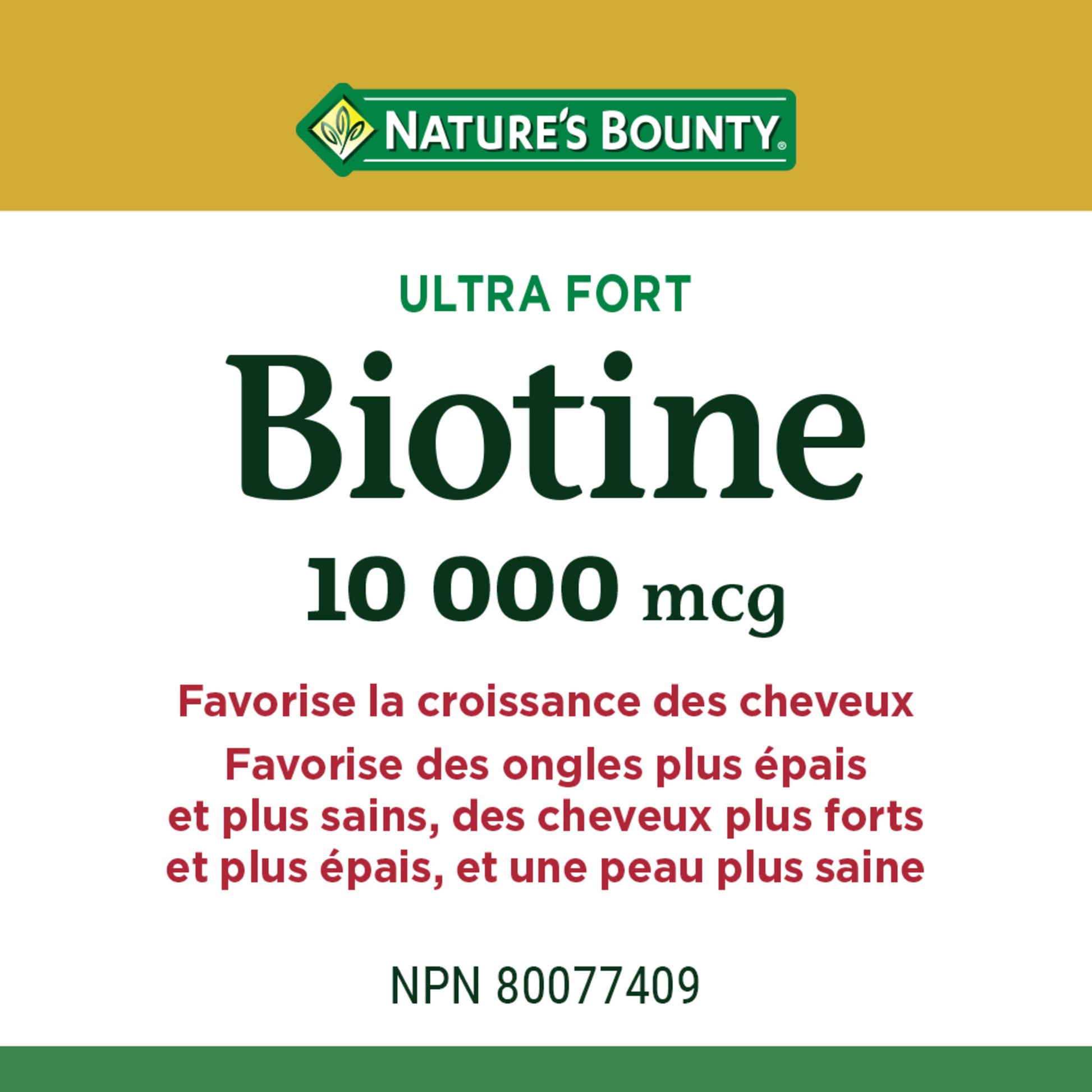 Biotin, Ultra Strength, 10,000 mcg, Softgels