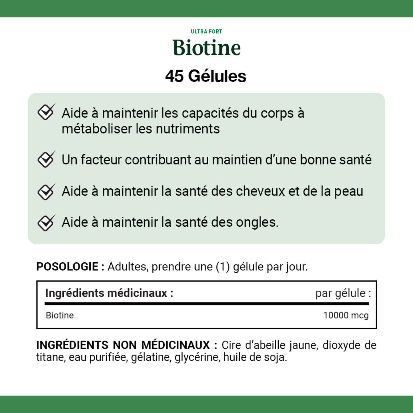 Biotin, Ultra Strength, 10,000 mcg, Softgels