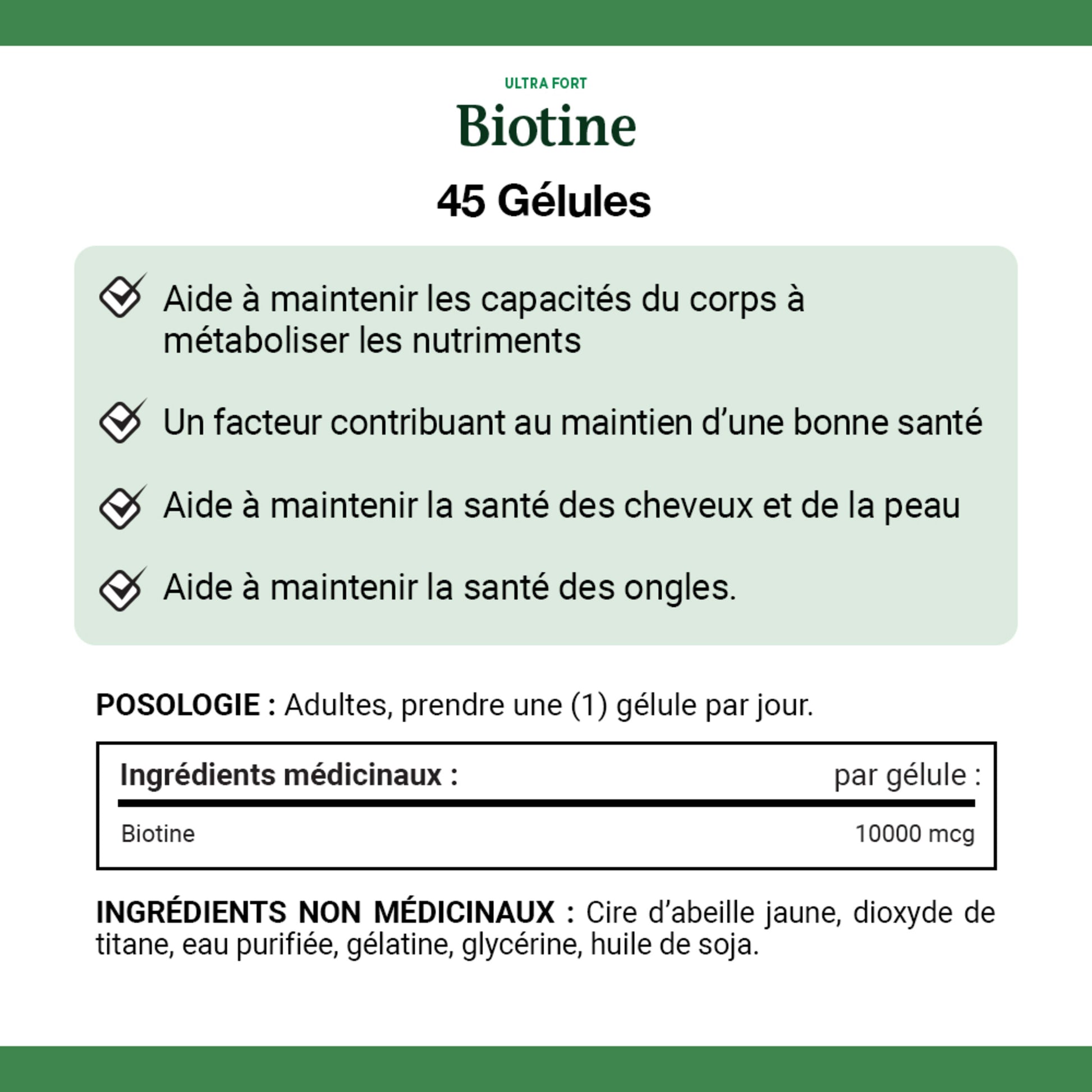 Biotin, Ultra Strength, 10,000 mcg, Softgels