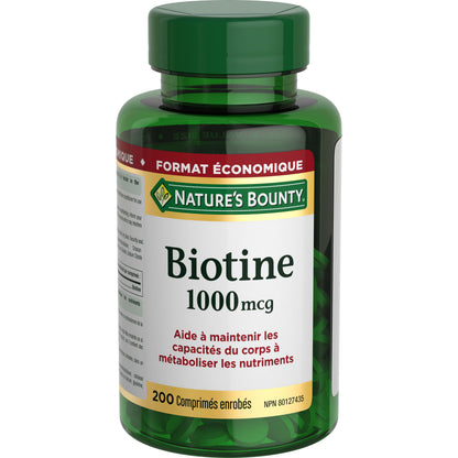 Biotine, 1 000 mcg, format économique, comprimés enrobés||FR