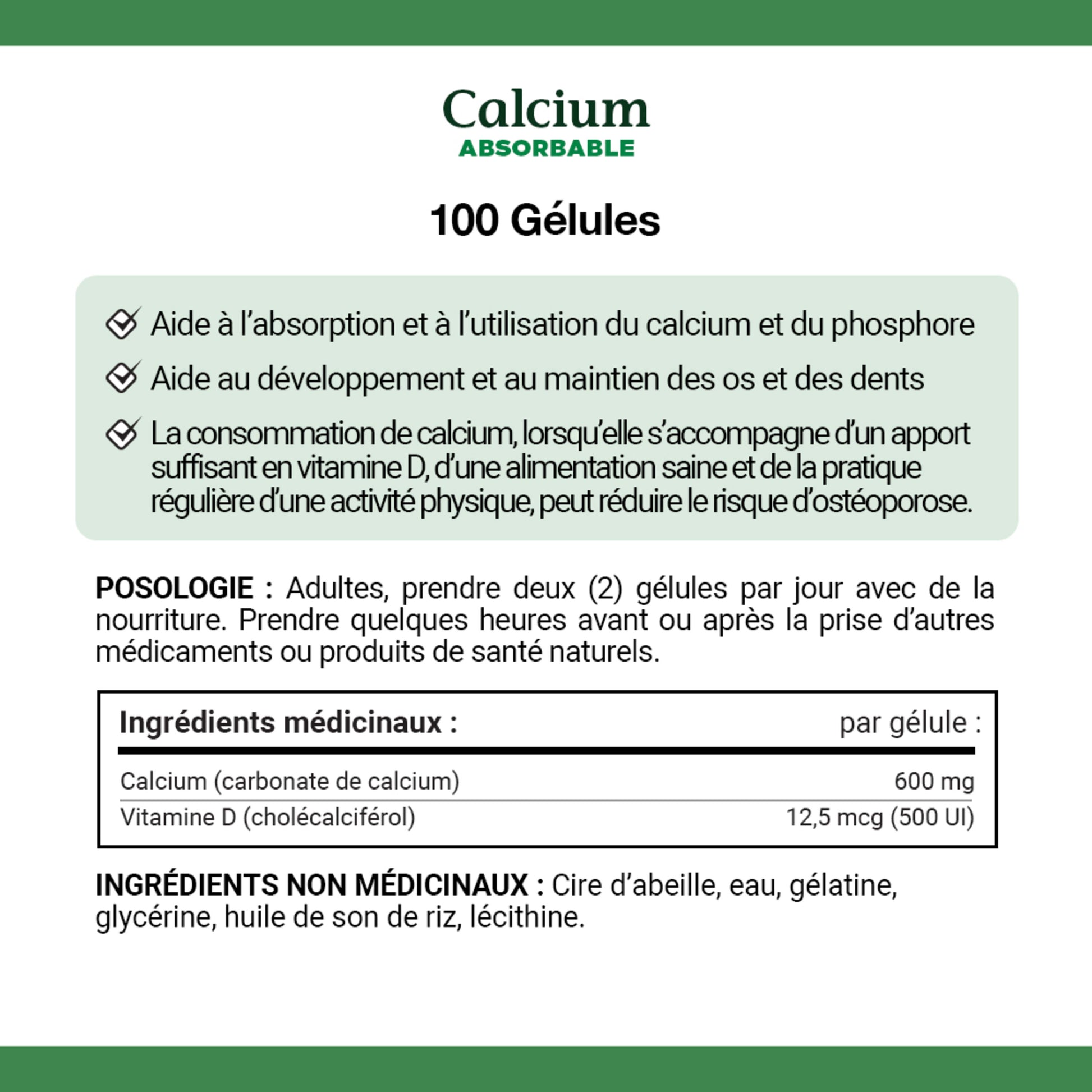 Calcium Plus Vitamin D3, Absorbable, 1200 mg