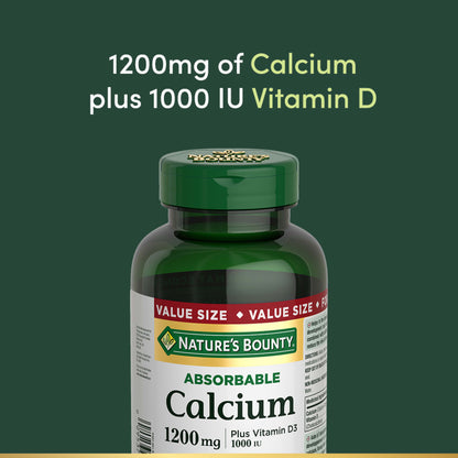 Calcium Plus Vitamin D3, Absorbable, 1200 mg