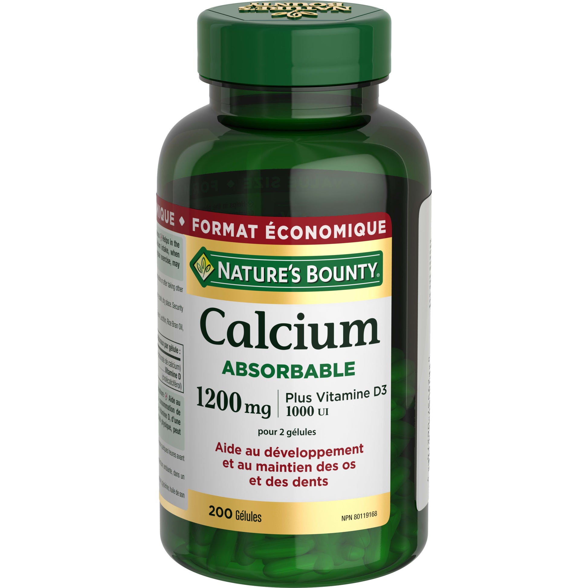 Calcium absorbable plus vitamine D3, 1 200 mg||FR