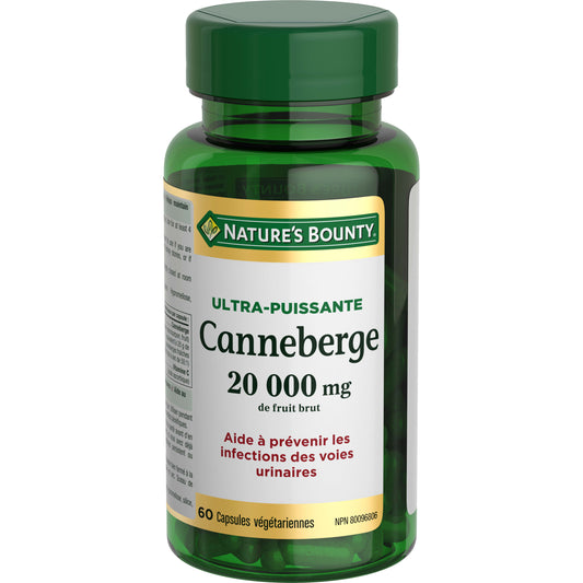 Canneberge, ultra-puissante, 20 000 mg, capsules||FR