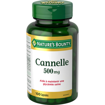 Cannelle, 500 mg, pour une glycémie saine||FR
