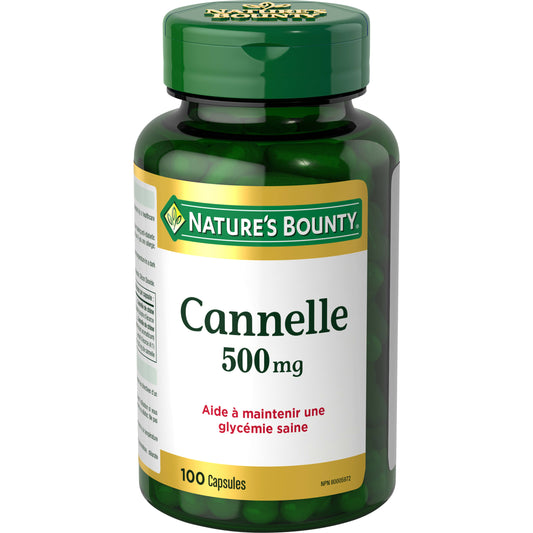 Cannelle, 500 mg, pour une glycémie saine||FR