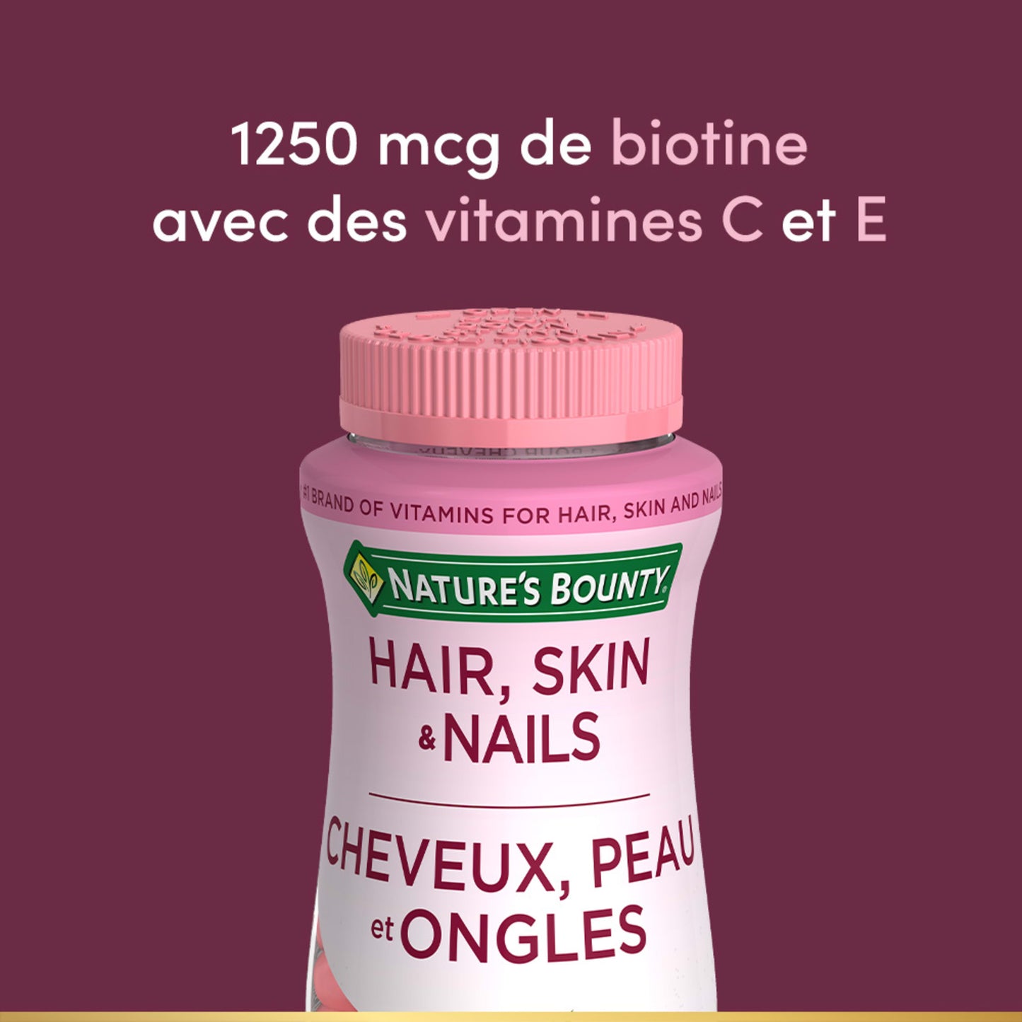 Cheveux, peau et ongles, crème à la fraise||FR