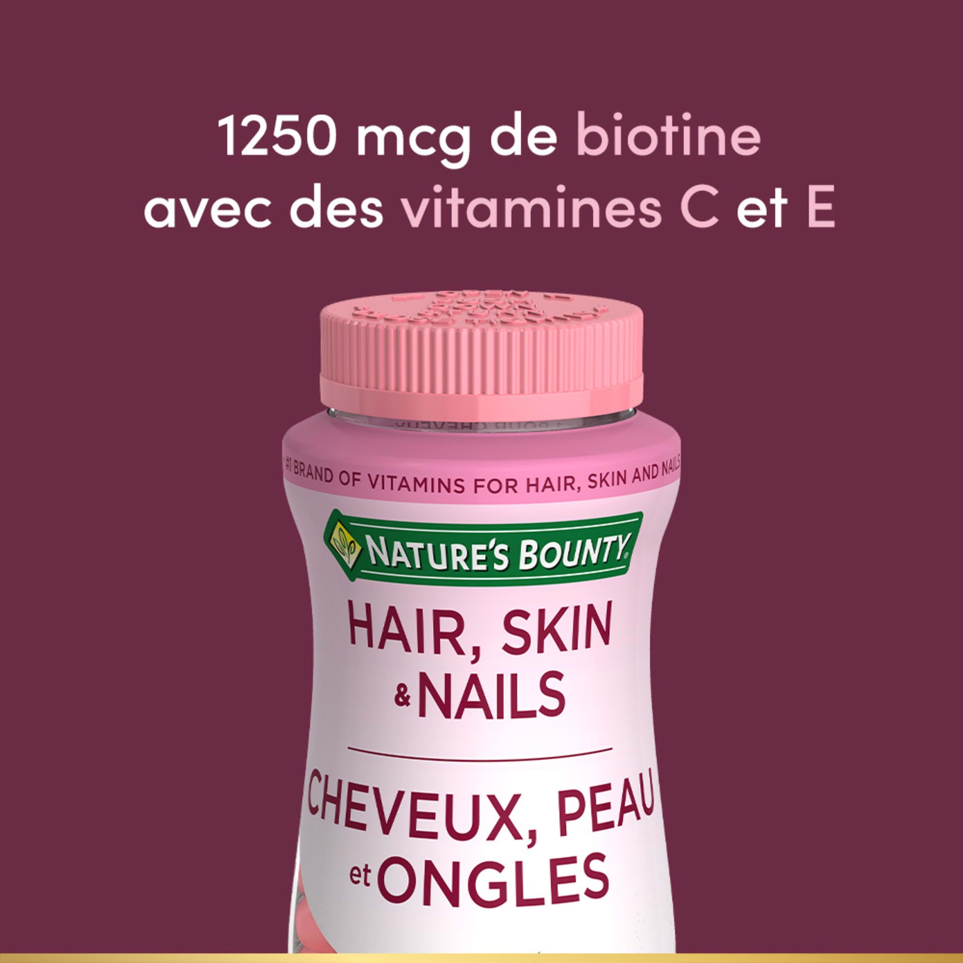 Cheveux, peau et ongles, crème à la fraise||FR