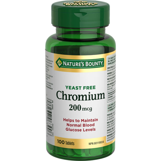 Chromium, Yeast Free, Helps Maintain Normal Blood Glucose Levels