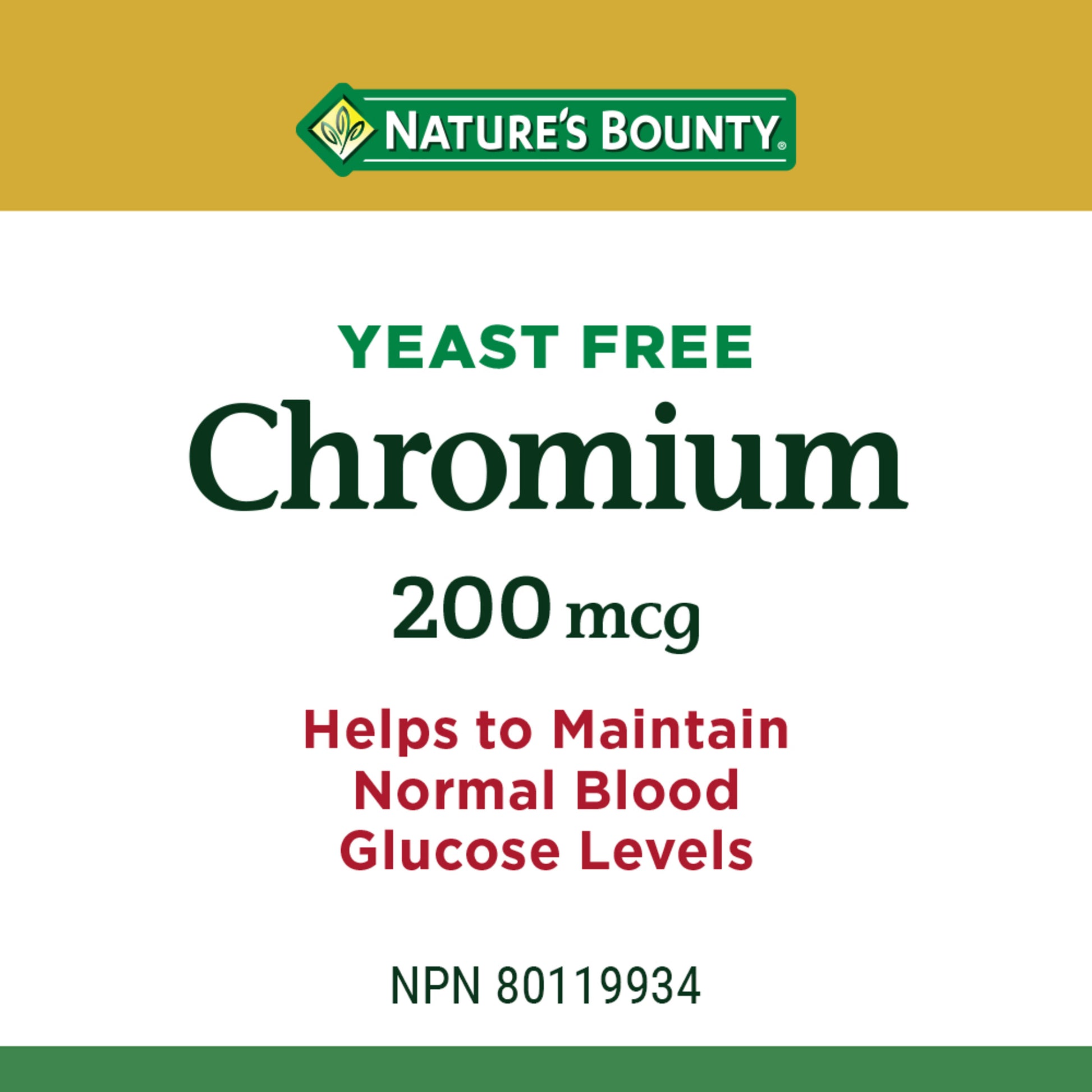 Chromium, Yeast Free, Helps Maintain Normal Blood Glucose Levels