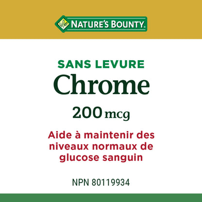 Chromium, Yeast Free, Helps Maintain Normal Blood Glucose Levels