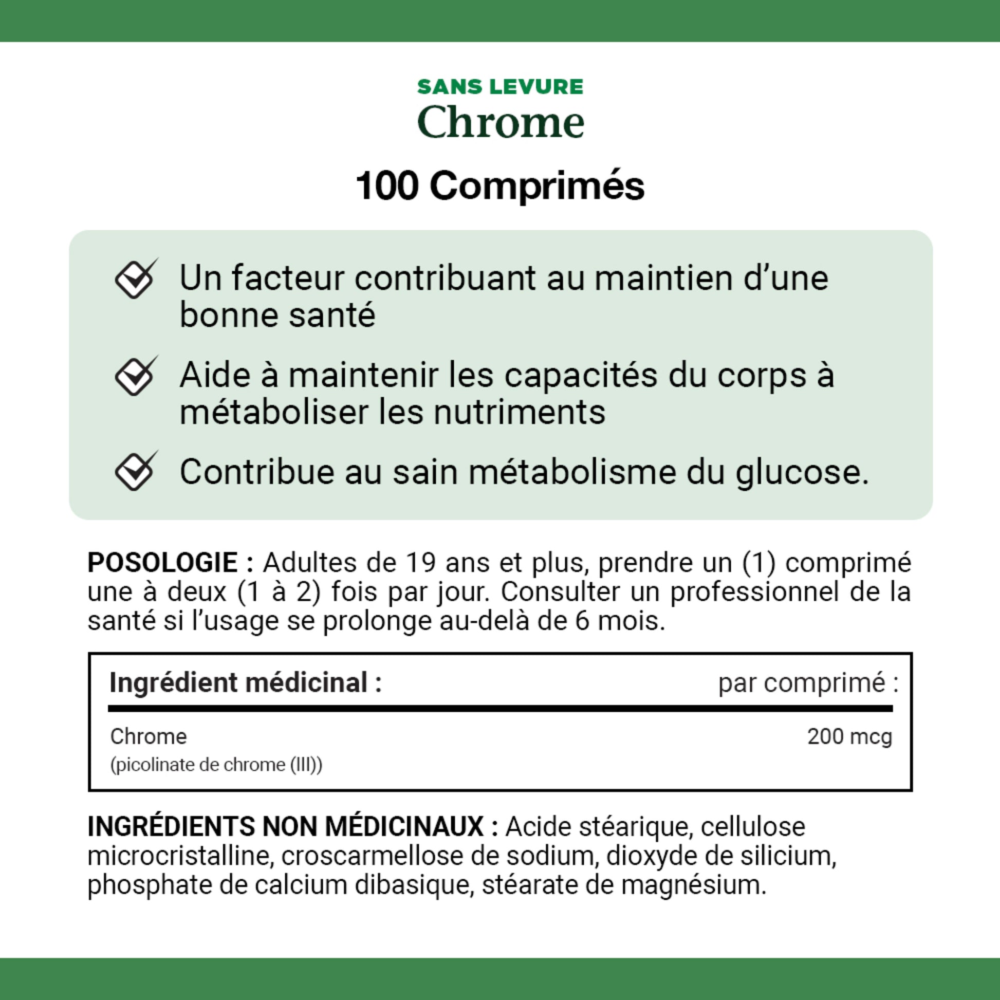 Chromium, Yeast Free, Helps Maintain Normal Blood Glucose Levels