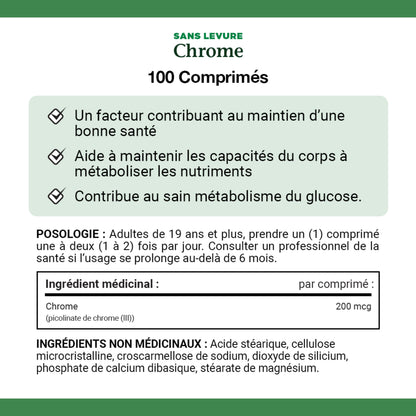 Chromium, Yeast Free, Helps Maintain Normal Blood Glucose Levels