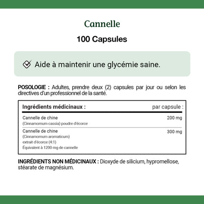 Cinnamon, 500 mg, For Healthy Blood Sugar Levels