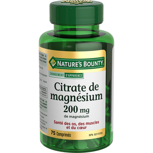 Citrate de magnésium, 200 mg, comprimés||FR
