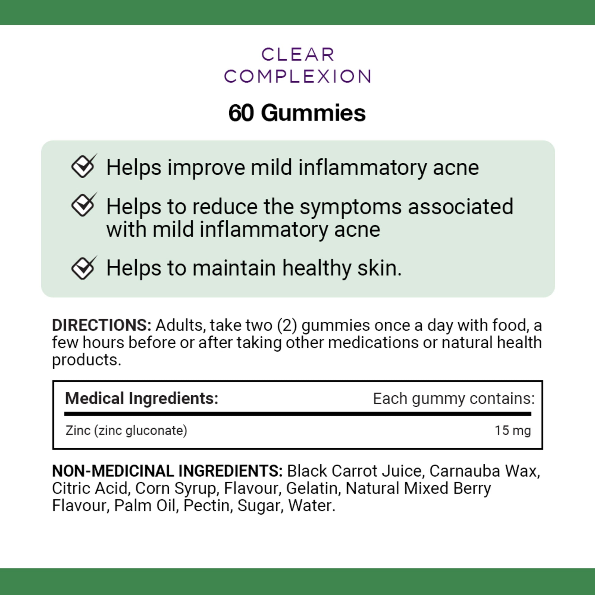 Clear Complexion, Helps Clear Mild Inflammatory Acne