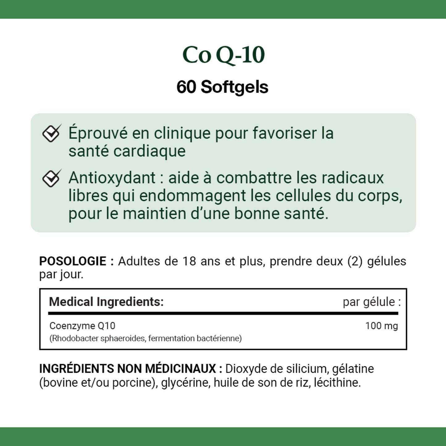 Co Q-10, 100 mg, For Heart Health