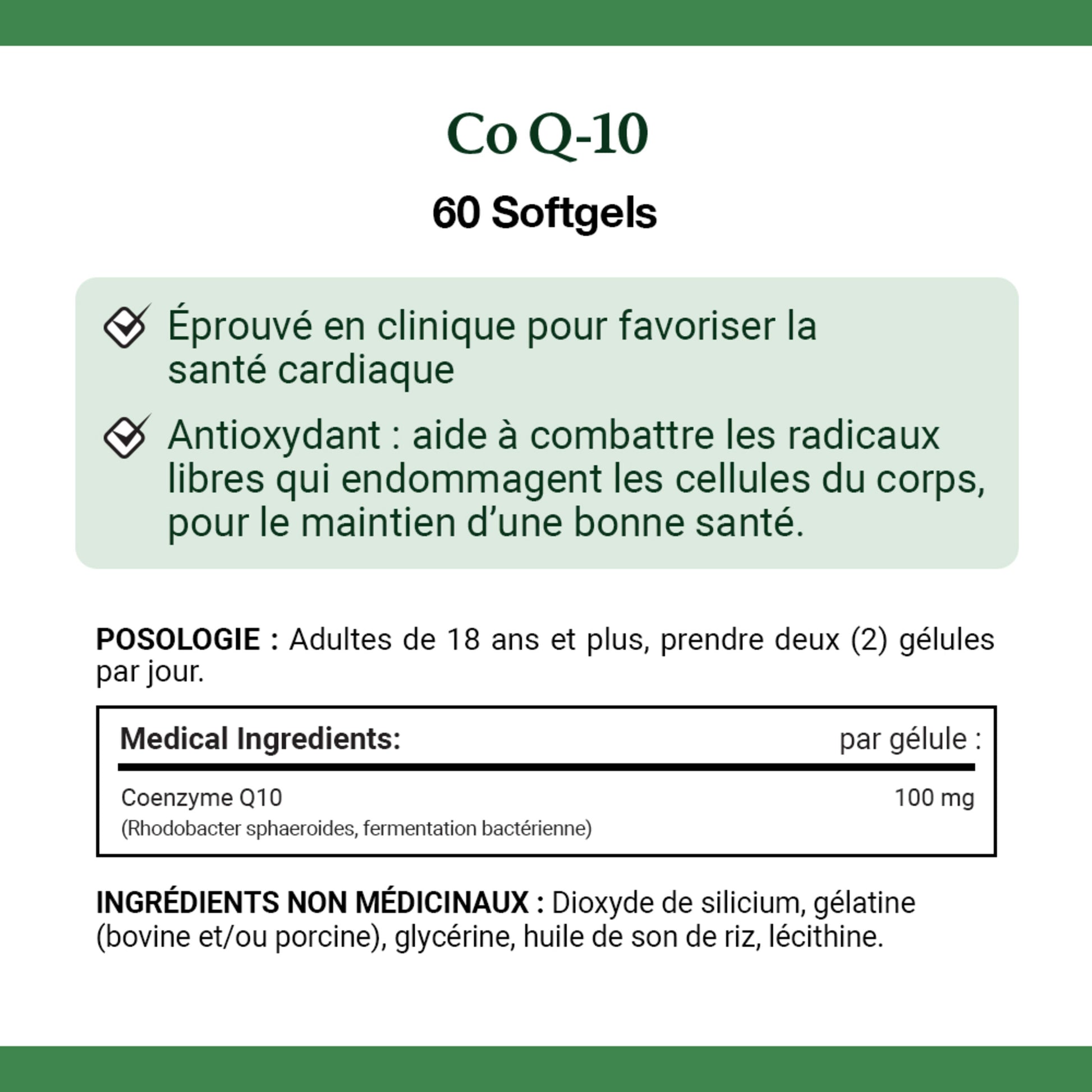 Co Q-10, 100 mg, For Heart Health