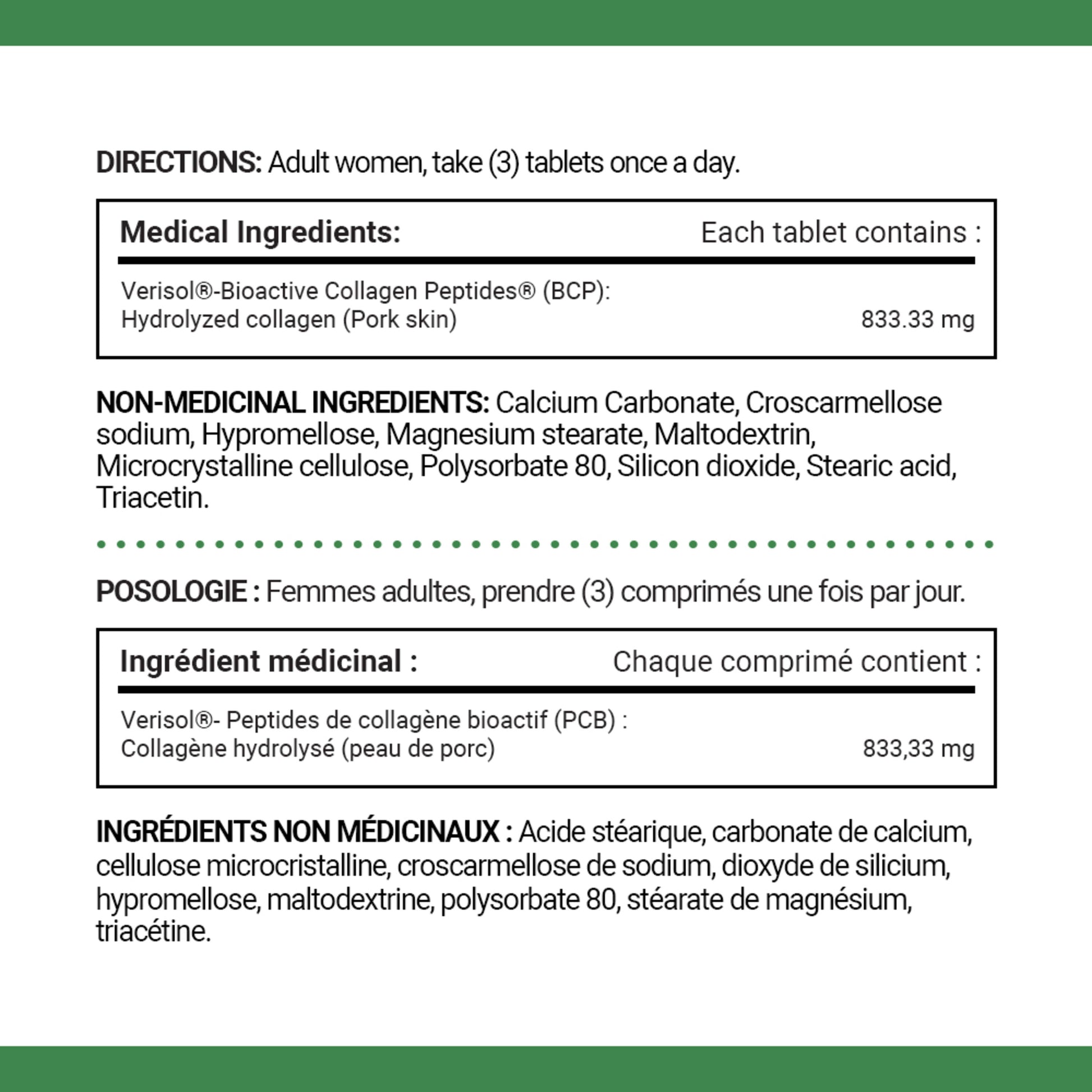Collagen Peptides, Bioactive, Tablets