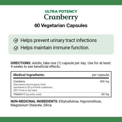 Cranberry, Ultra Potency, 20,000 mg, Capsules