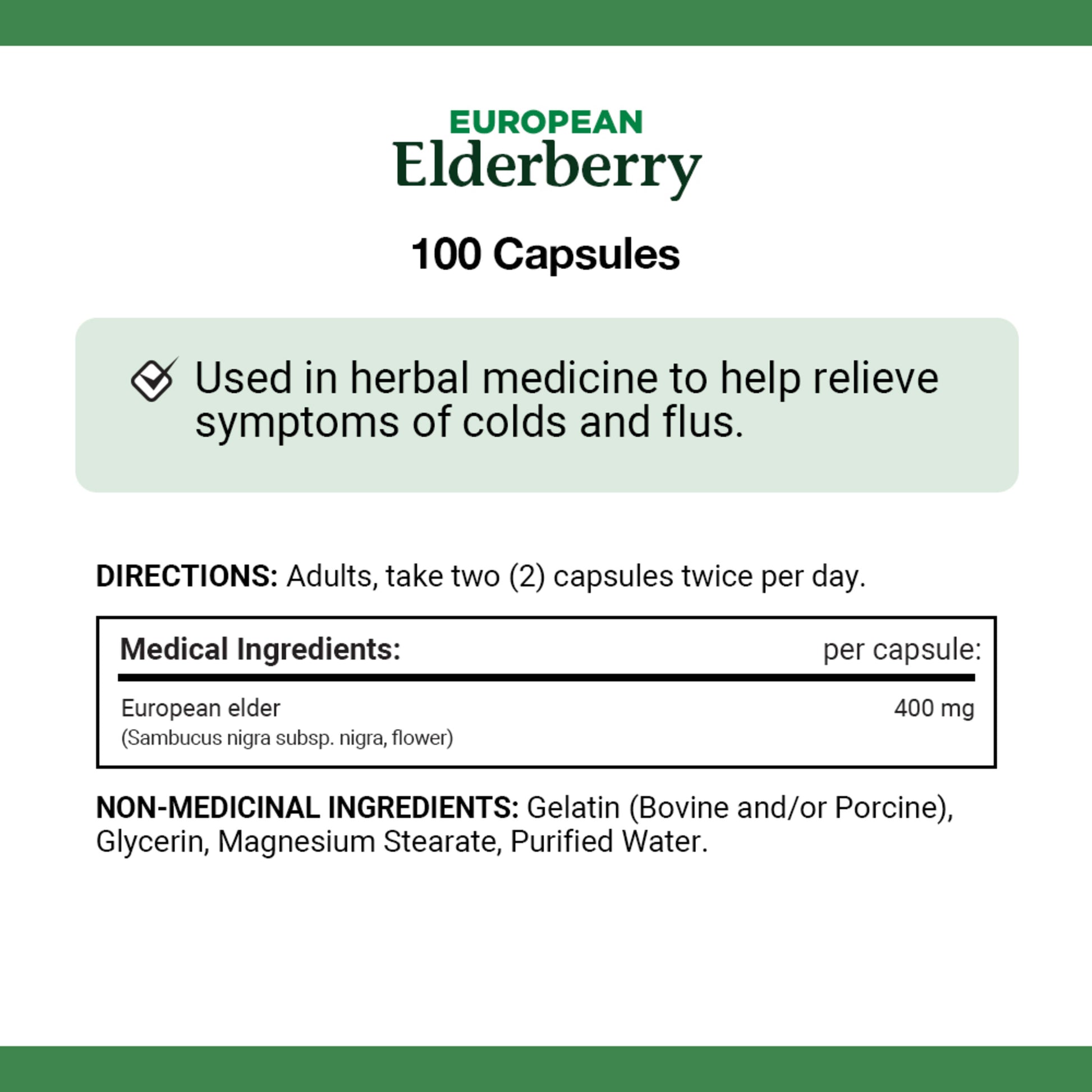 European Elderberry, 400 mg