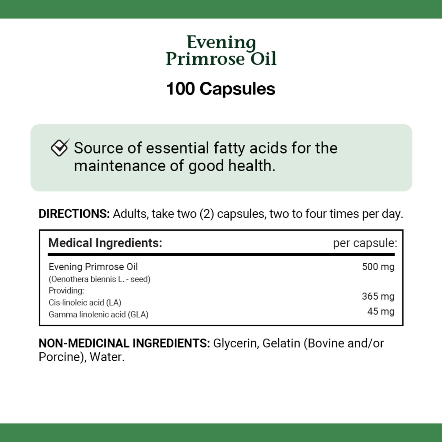 Evening Primrose Oil, Source Of Essential Fatty Acids