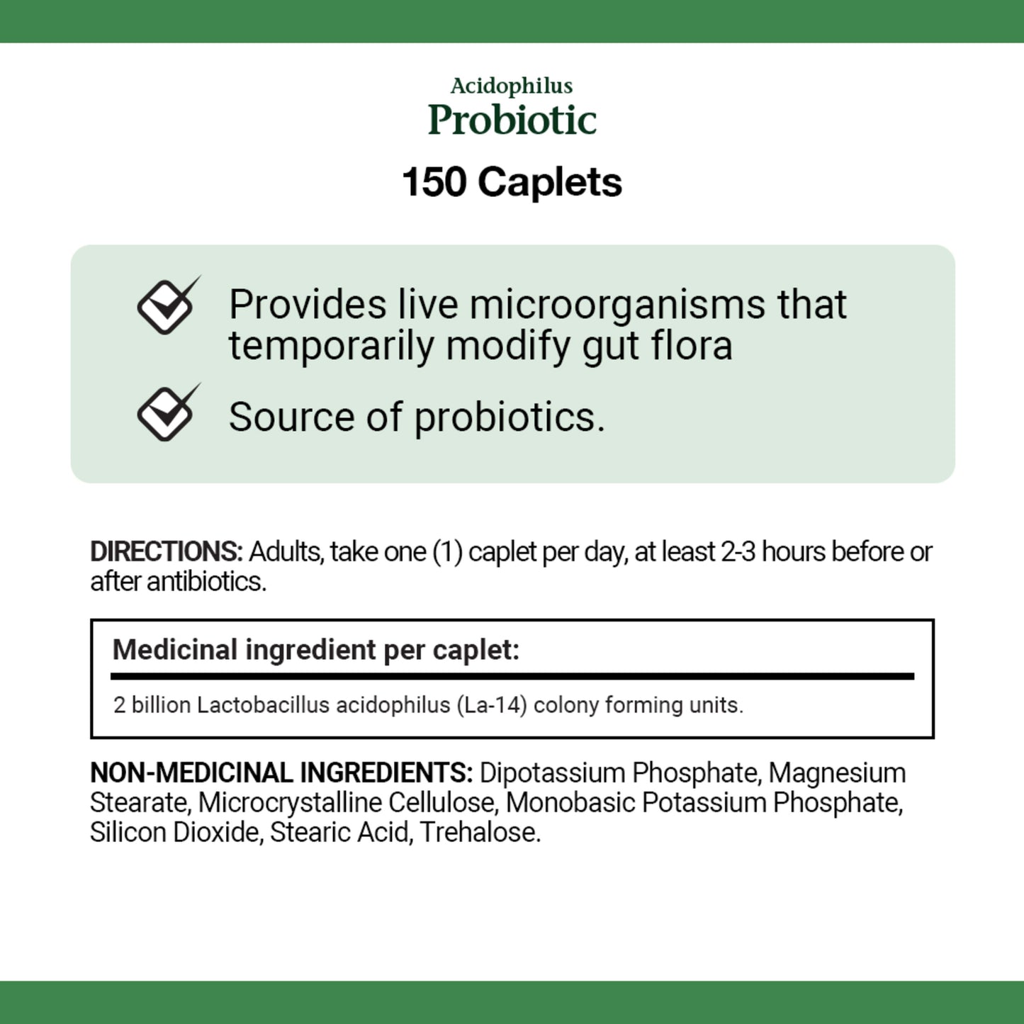 Extra Strength Acidophilus Probiotic, 150 Caplets