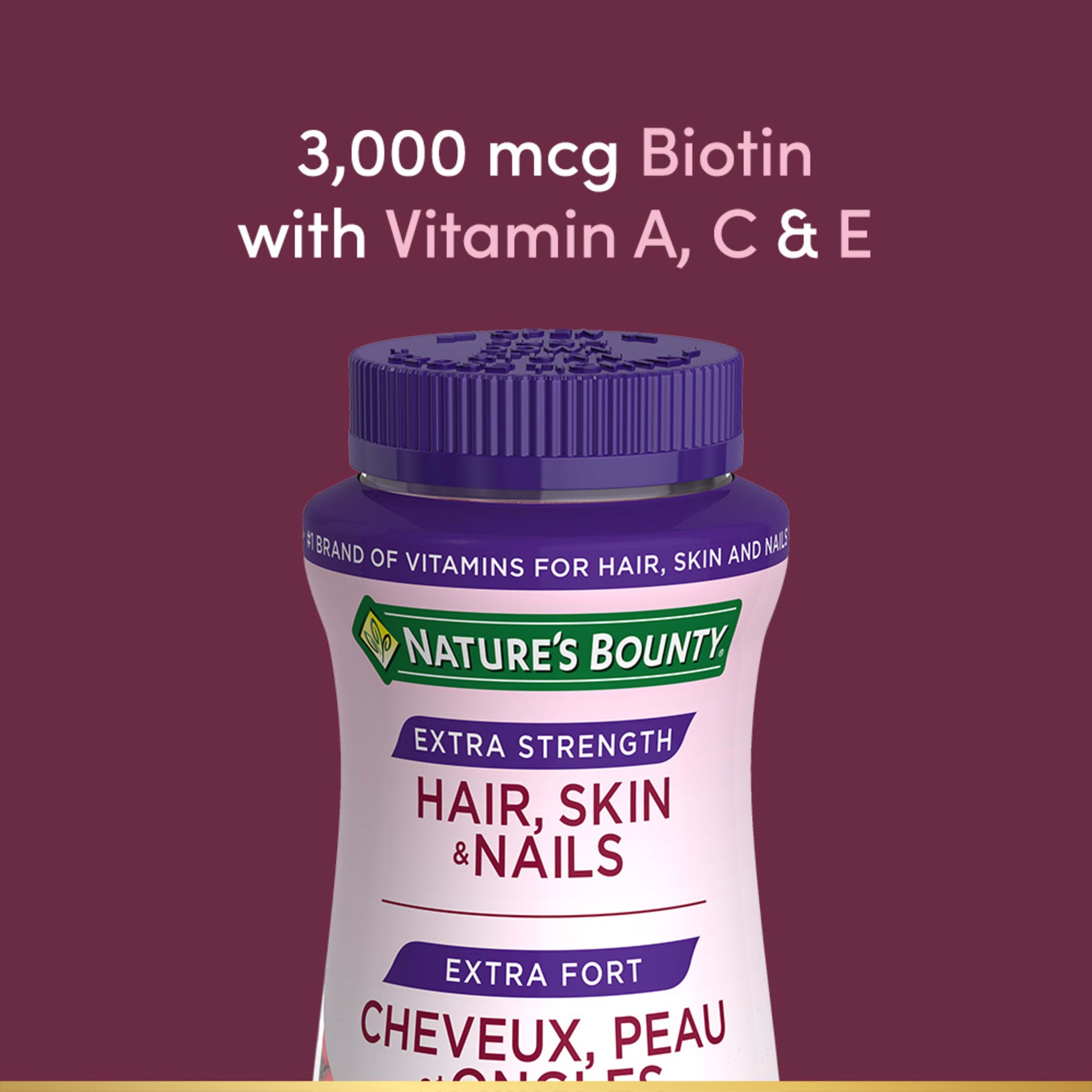  Extra Strength Hair, Skin & Nails, Gummies
