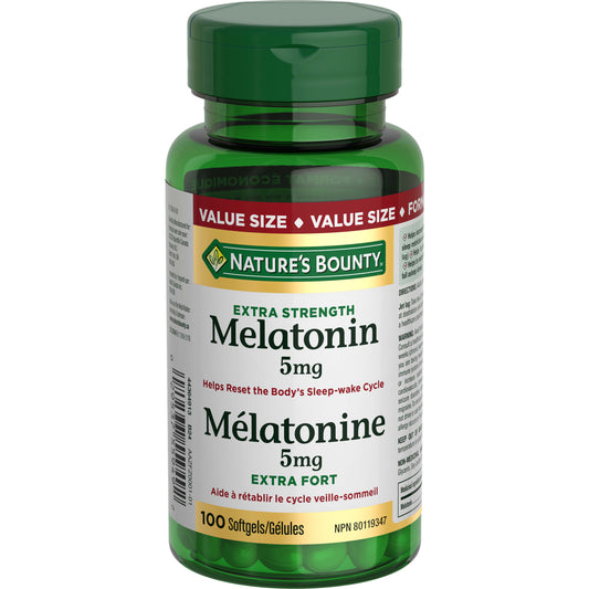 Extra Strength Melatonin 5 mg, 100 Softgels