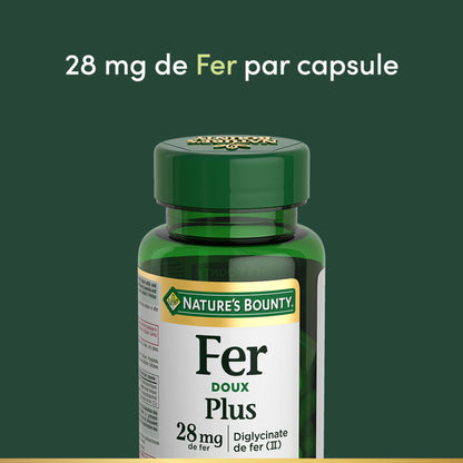 Fer plus 28 mg, doux, aide à prévenir l’anémie||FR