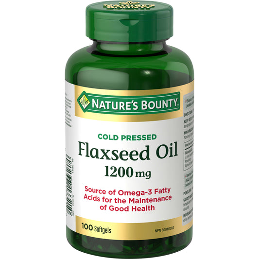 Flaxseed Oil, Cold Pressed, Omega-3 Fatty Acids