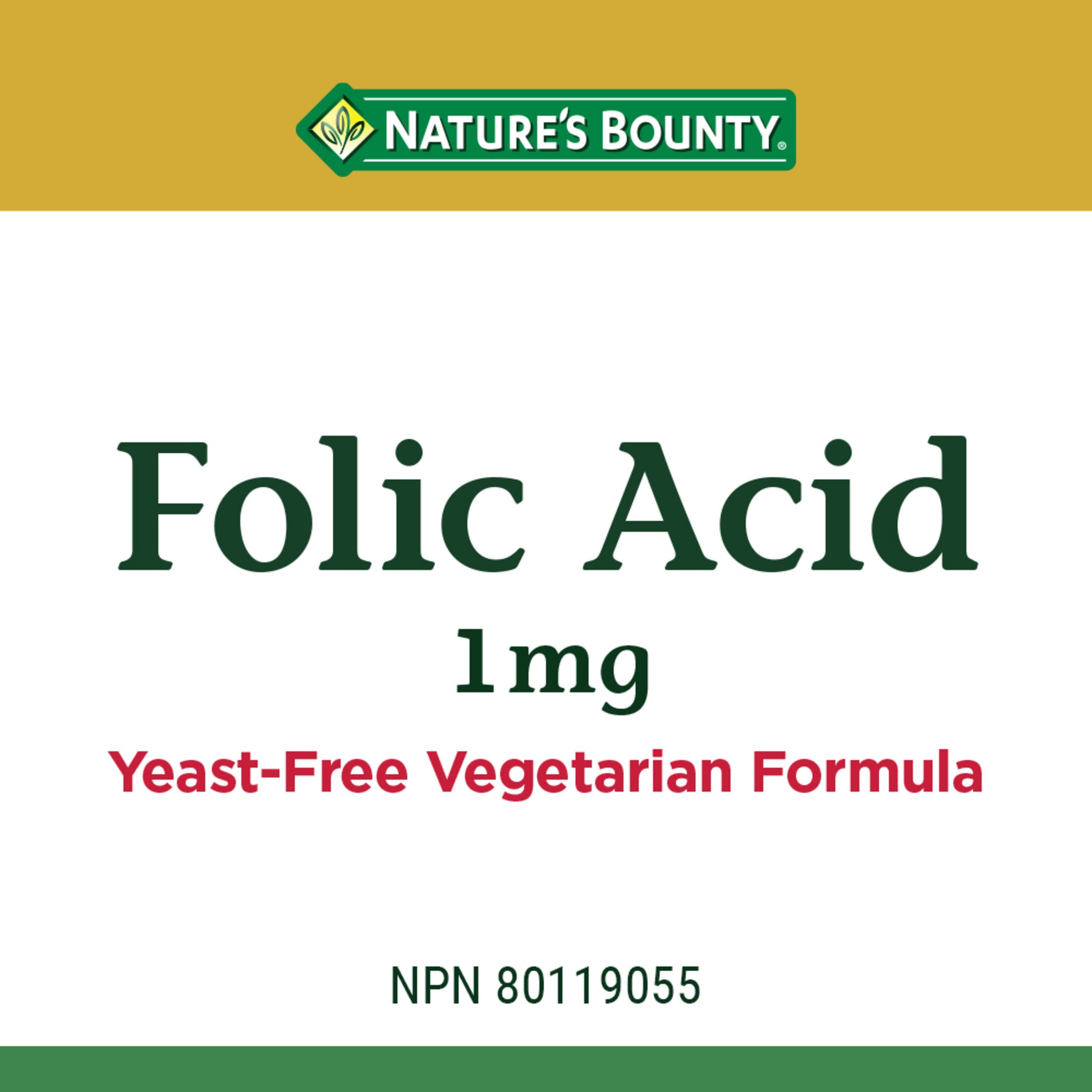 Folic Acid 1 mg, 150 Tablets