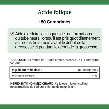 Folic Acid 1 mg, 150 Tablets