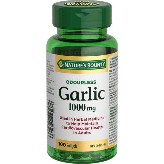 Garlic, Odourless, 1000 mg, Softgels