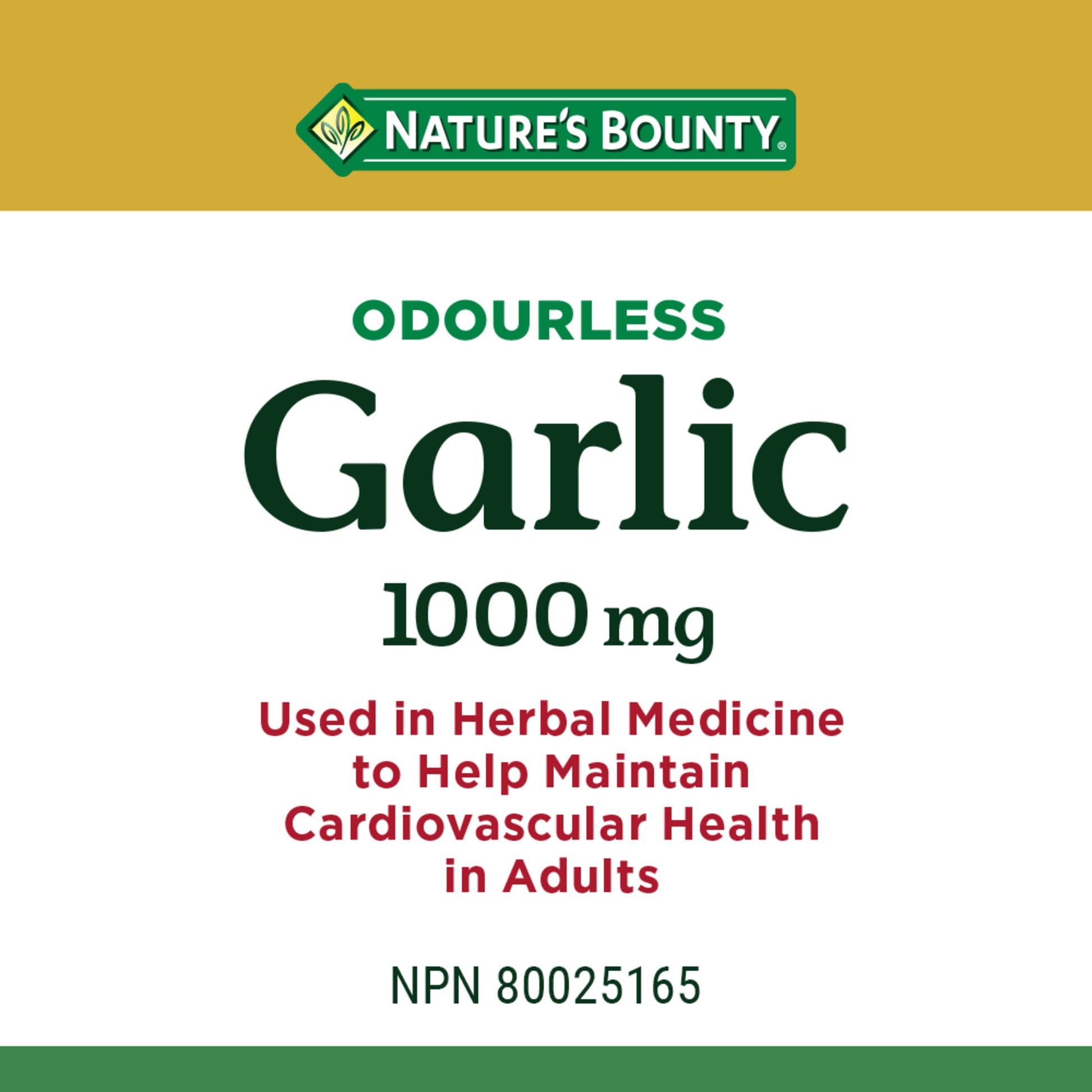 Garlic, Odourless, 1000 mg, Softgels