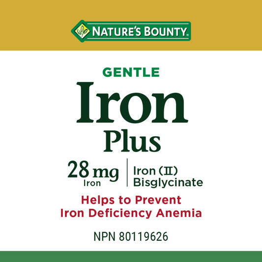 Gentle Iron 28 mg, Helps Prevent Anemia, Capsules