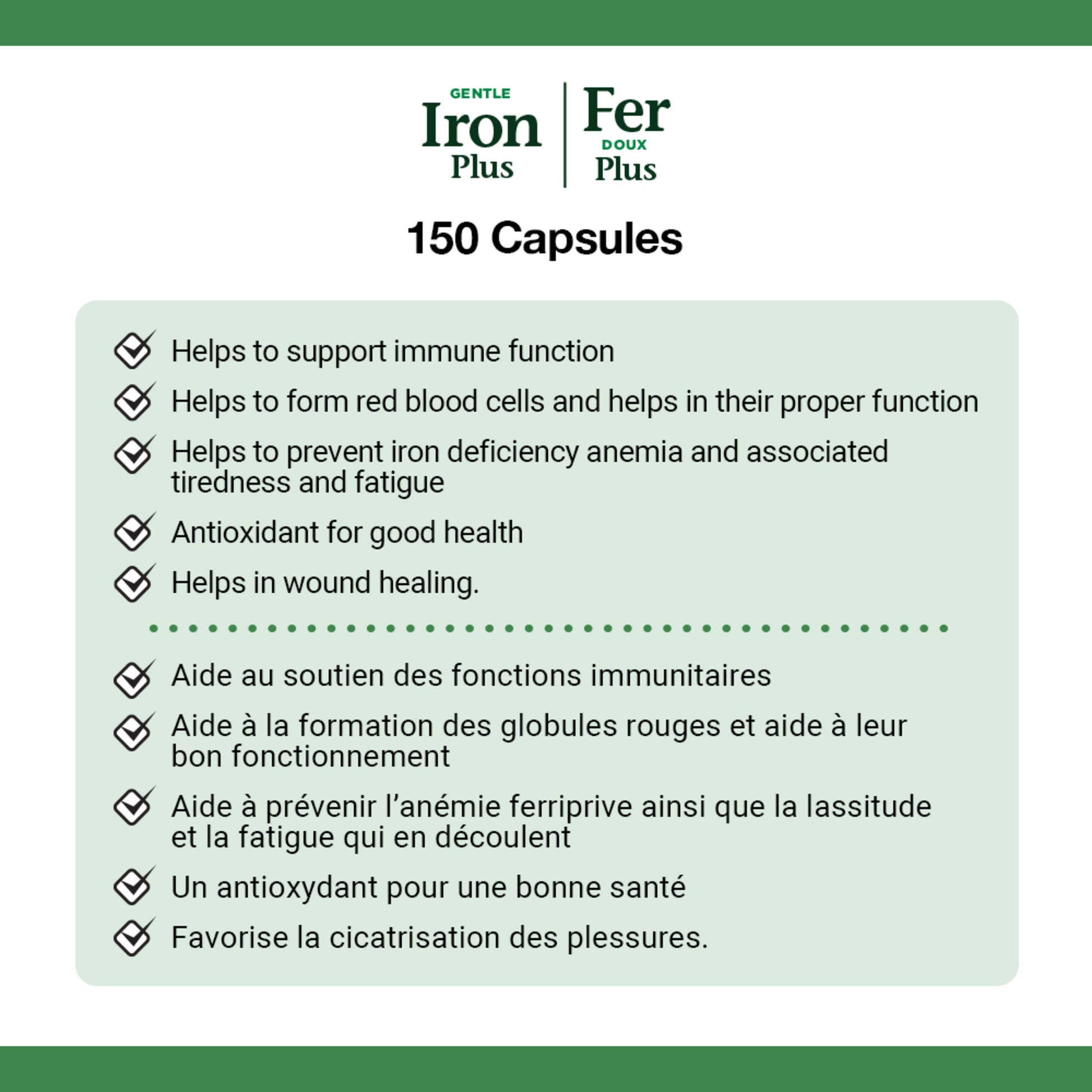 Gentle Iron 28 mg, Helps Prevent Anemia, Capsules