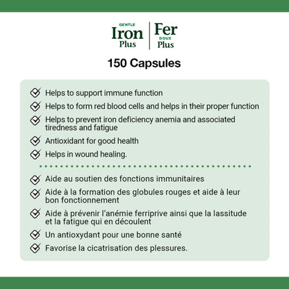 Gentle Iron 28 mg, Helps Prevent Anemia, Capsules