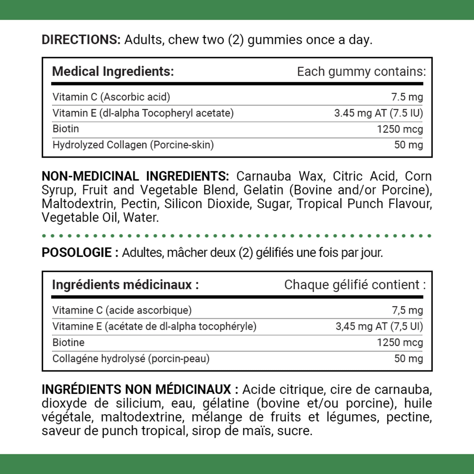Hair, Skin & Nails Plus Collagen, Gummies||EN