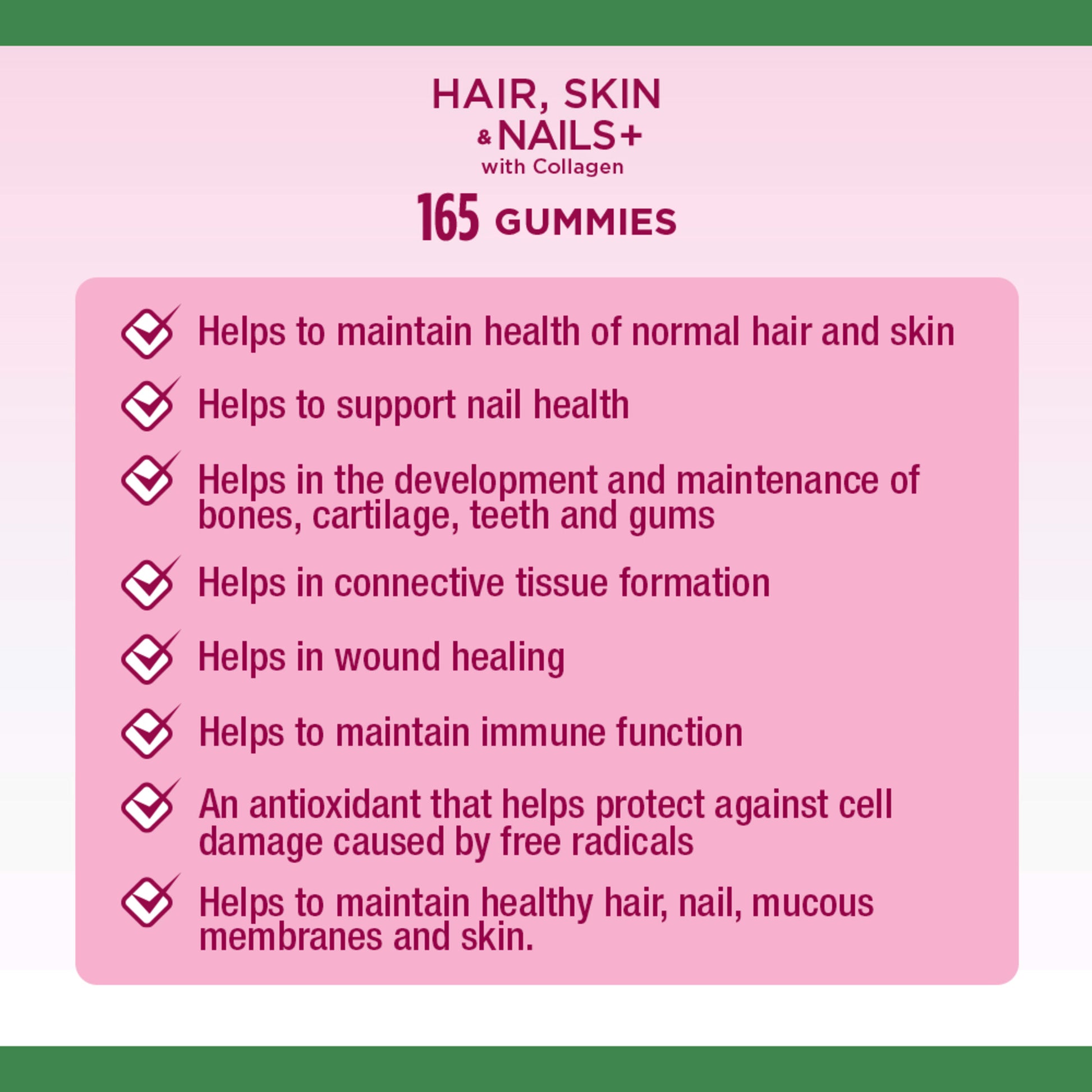 Hair, Skin & Nails Plus Collagen, Gummies