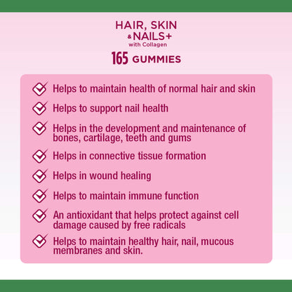 Hair, Skin & Nails Plus Collagen, Gummies