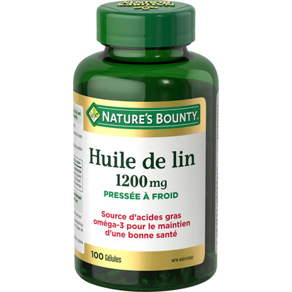 Huile de lin, pressée à froid, oméga-3.||FR