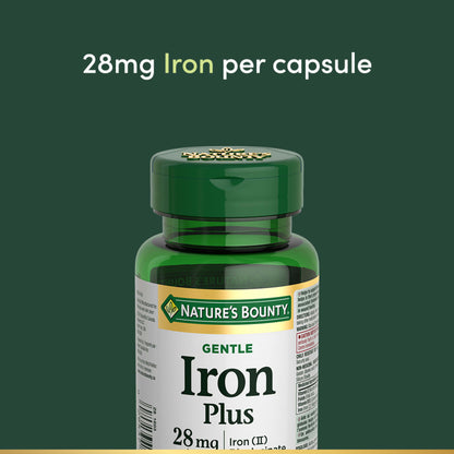 Iron Plus 28 mg, Gentle, Helps Prevent Anemia