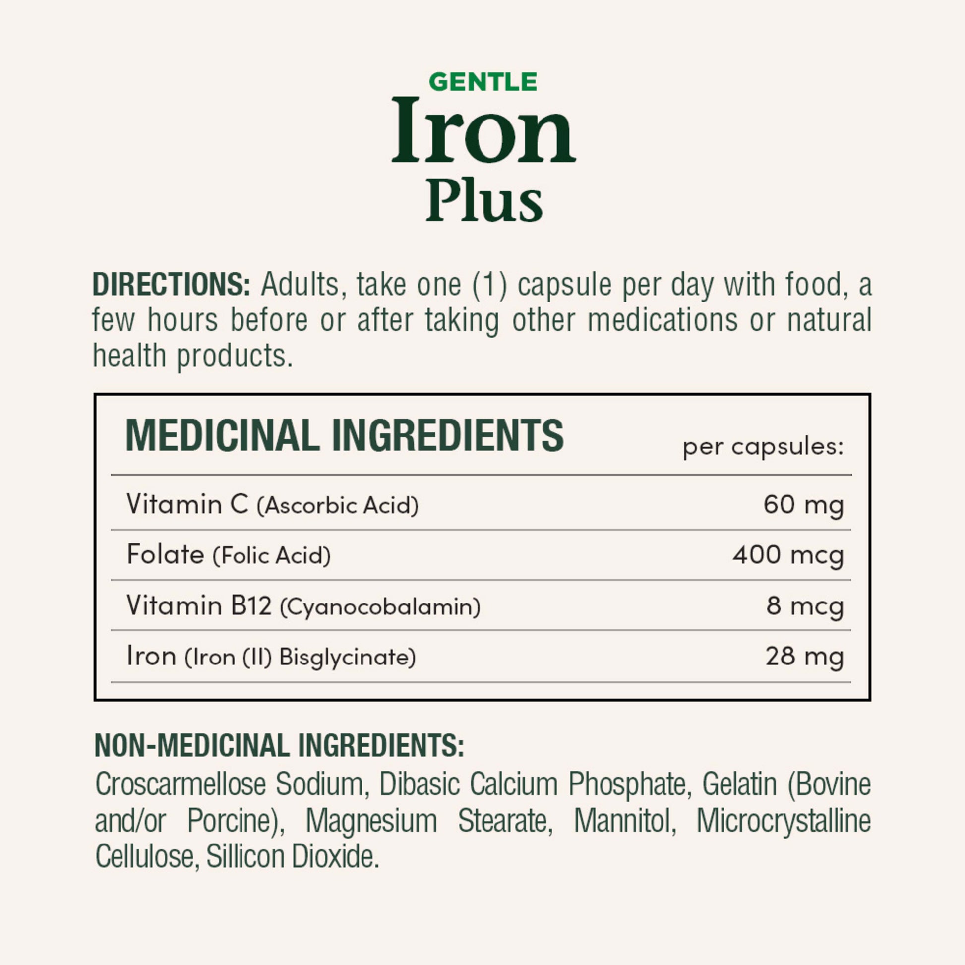 Iron Plus 28 mg, Gentle, Helps Prevent Anemia