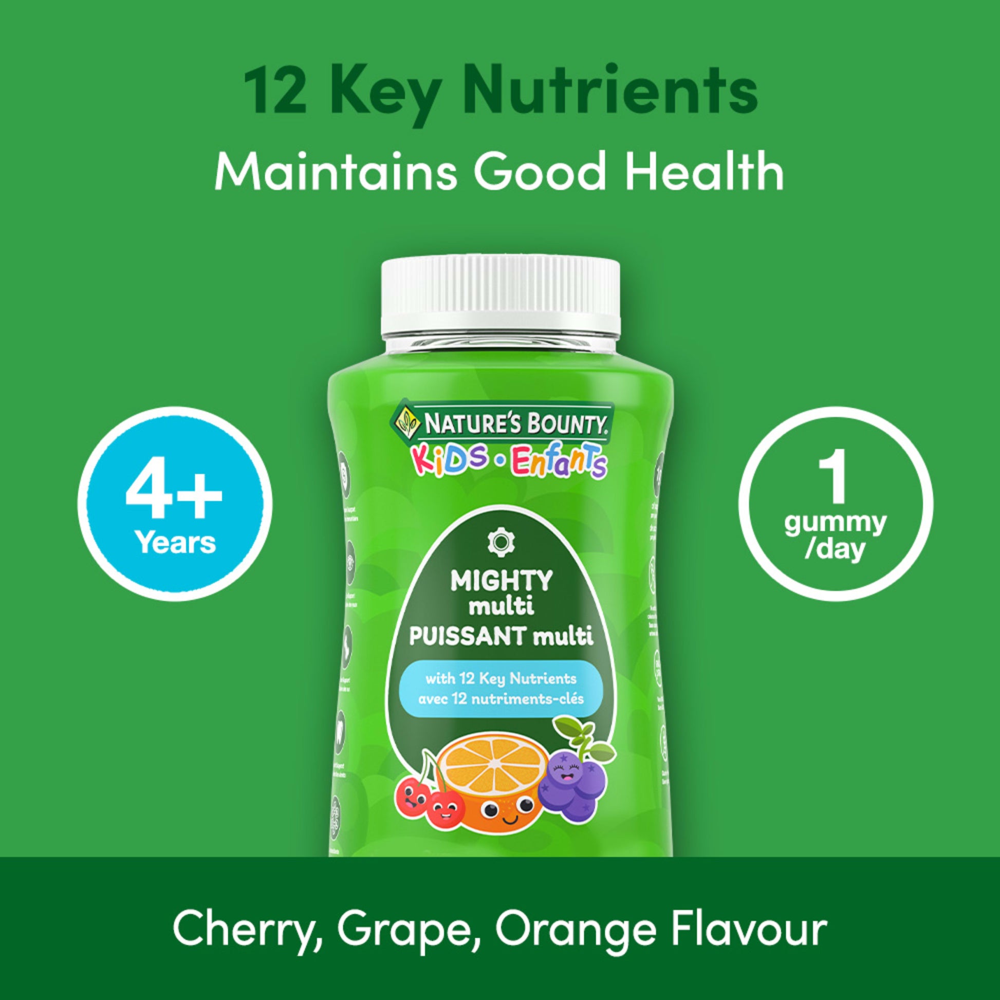KIDS Mighty Multi, Only 1g Sugar Per Gummy