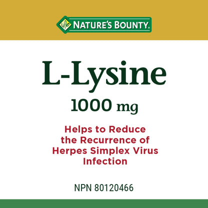 L-Lysine, 1000 mg, 60 Tablets