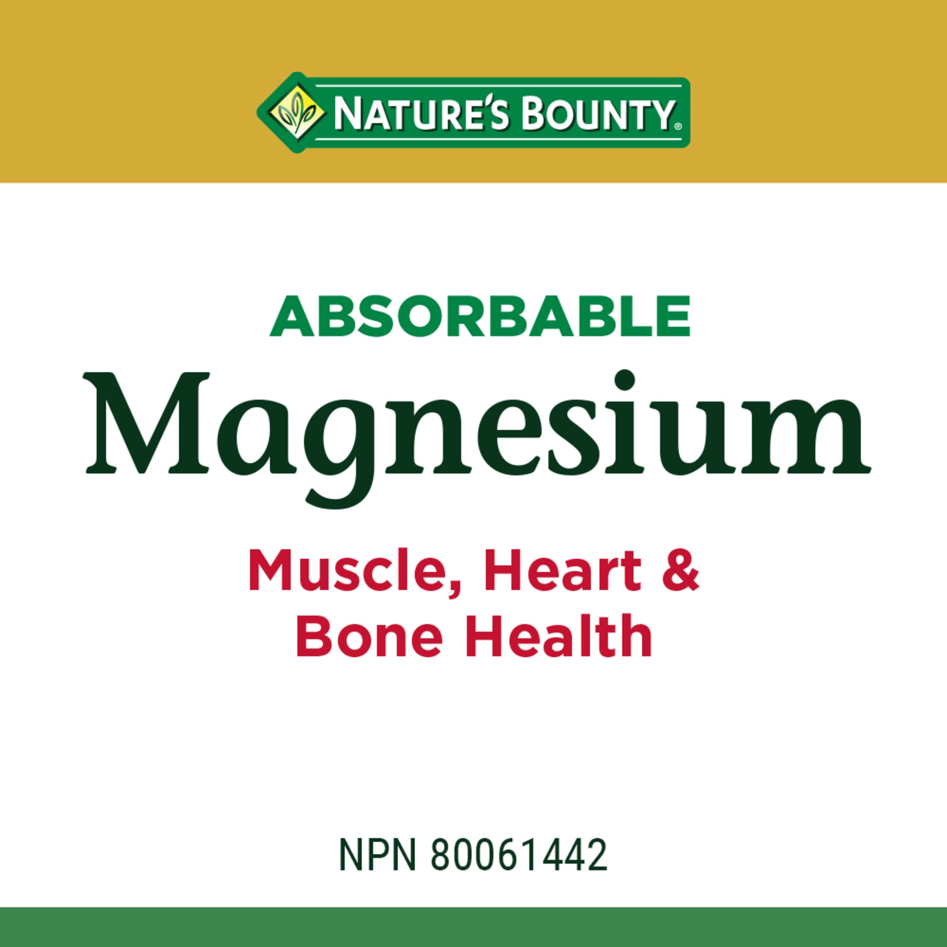Magnesium, Absorbable, 400 mg, 125 Softgels