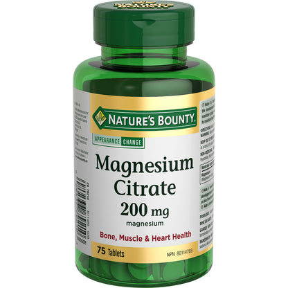 Magnesium Citrate, 200 mg, Tablets