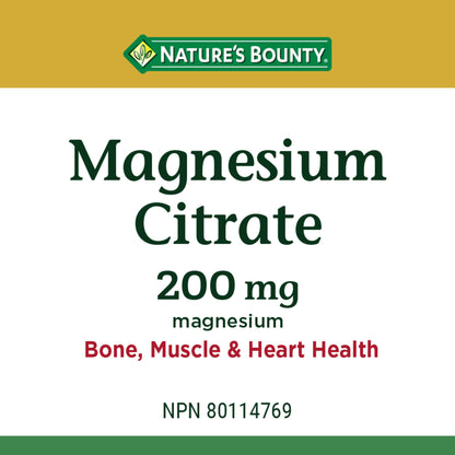 Magnesium Citrate, 200 mg, Tablets